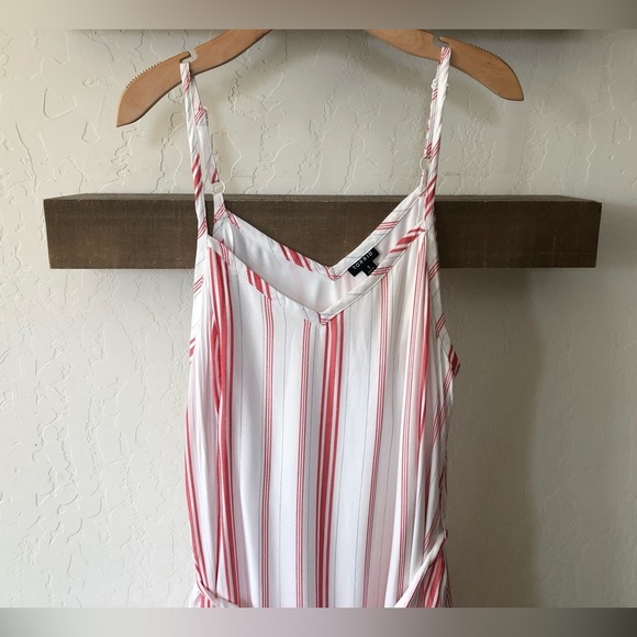 Torrid|White & red nautical striped tiered ruffle maxi dress, sleeveless•••1X - Picture 3 of 12